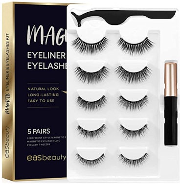 easbeauty Magnetic False Eyelashes With Liner (5-Pack)
