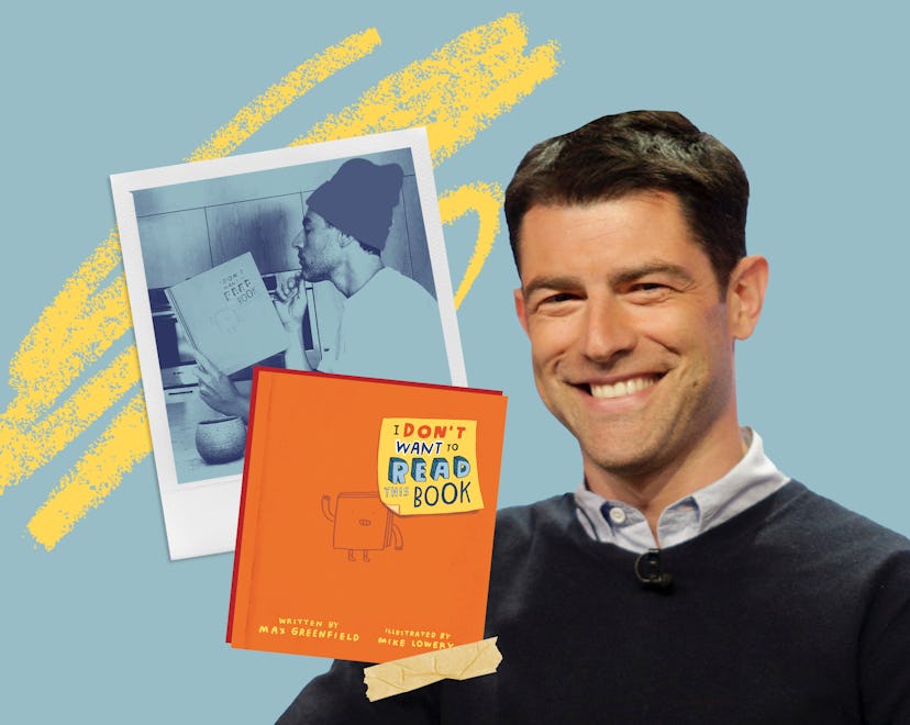 Max Greenfield posing for a photo in a black pullover