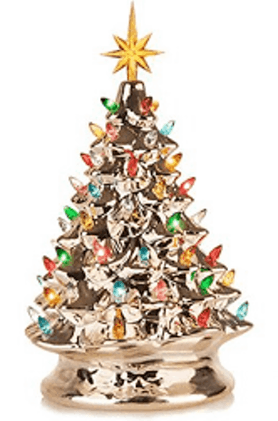 Champagne Ceramic Christmas Tree