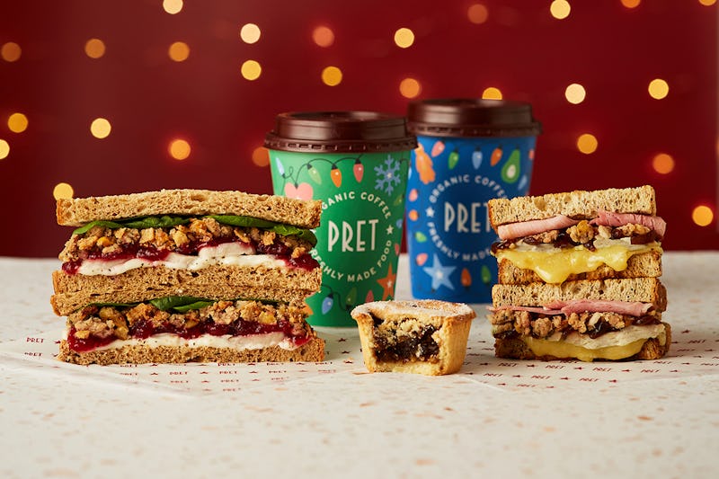 Pret A Manger's Christmas 2021 menu includes a Love Bar latte