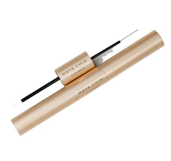 Maya Chia eyelash and eyebrow serum in gold tube