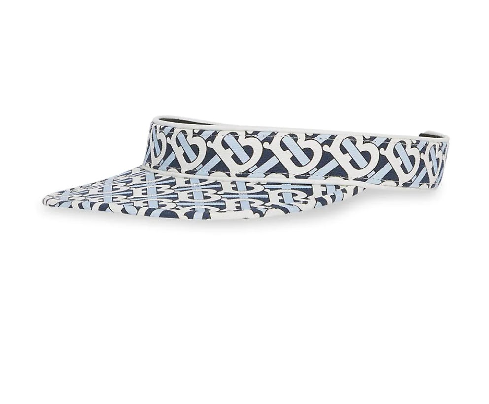 Burberry Monogram Print Cotton Visor