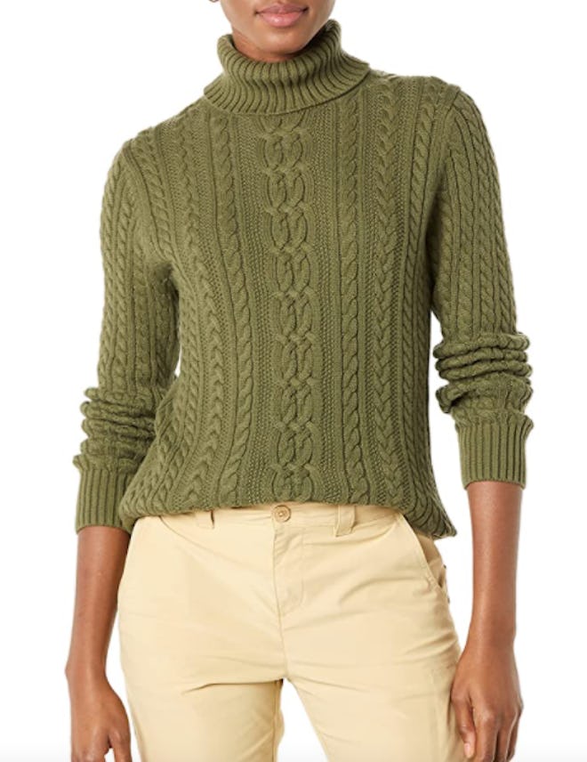 Amazon Essentials Fisherman Cable Turtleneck Sweater