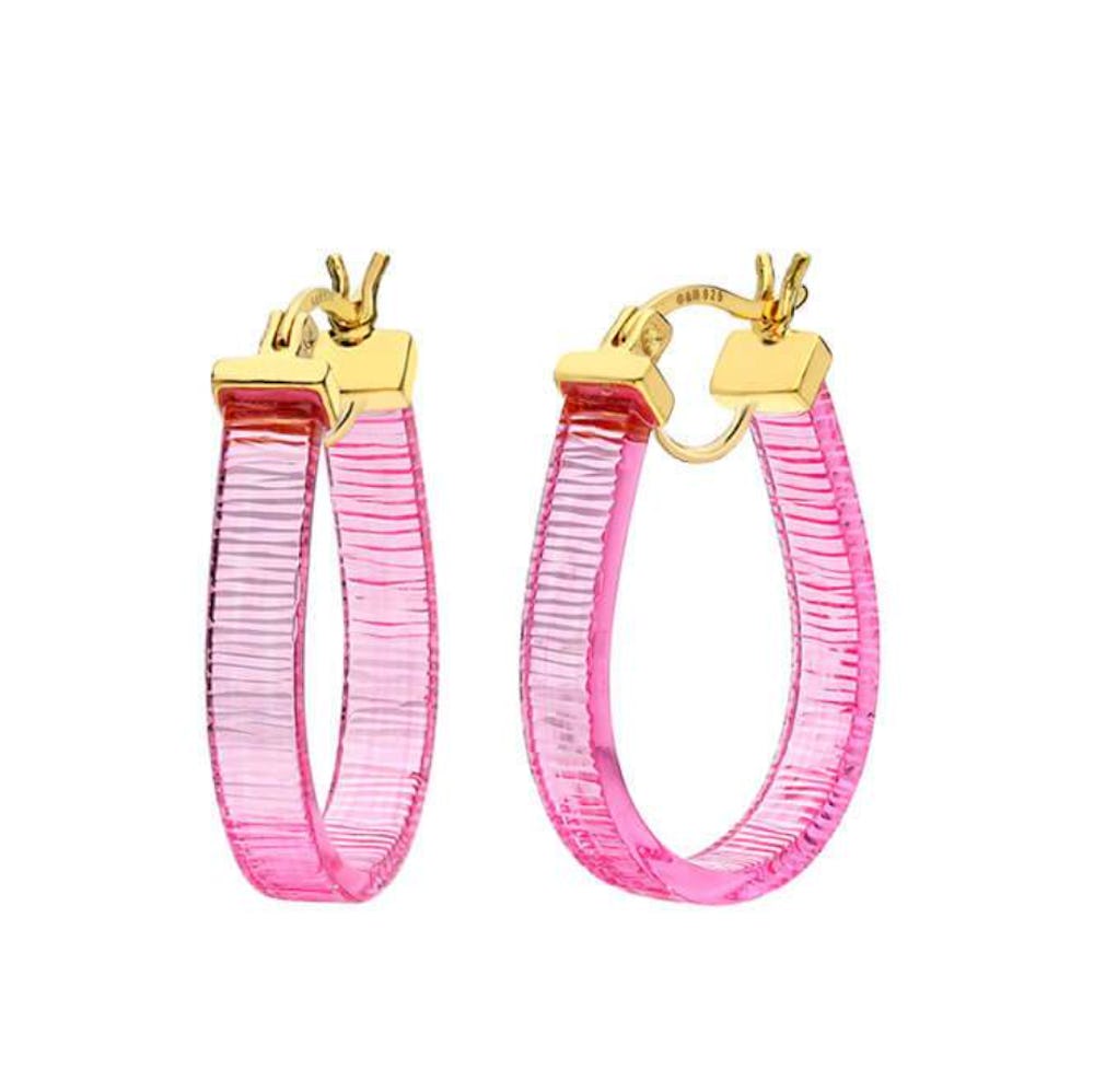 MINI LUCITE HORSESHOE HOOPS