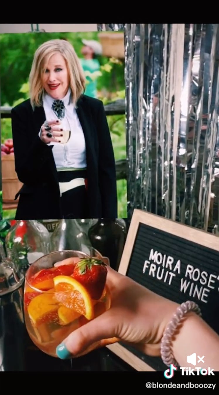 You can't have a 'Schitt's Creek'-inspired Friendsgiving without Moira Rose's fruit wine.