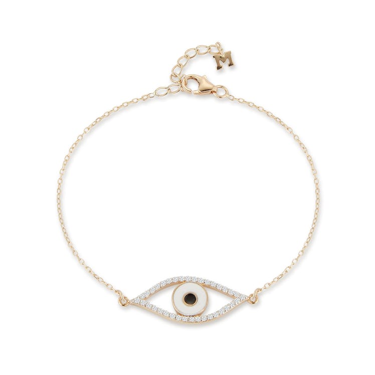 14kt Gold Diamond Eye of Protection Bracelet Mateo