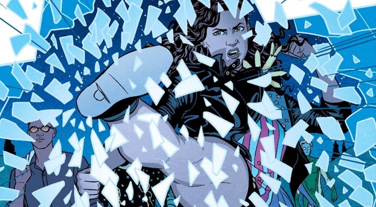 America Chavez bursting through one of her Star Portals in Young Avengers Vol. 2 #15