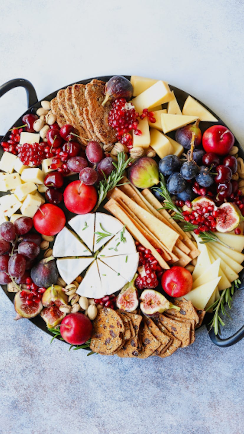A holiday cheese board is a great appetizer to make for Thanksgiving.