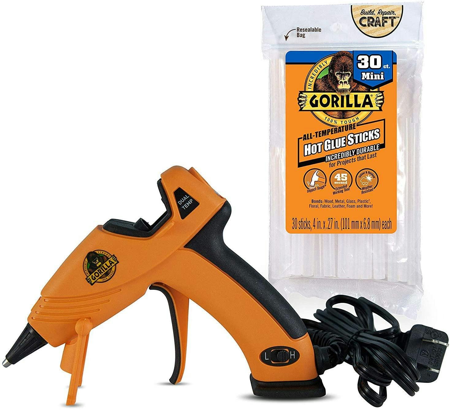 Gorilla Dual Temp Mini Hot Glue Gun Kit