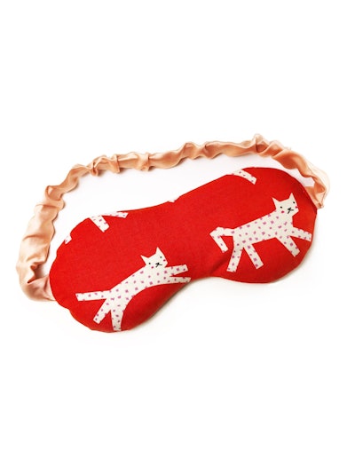 weighted eye mask made of cat print fabric