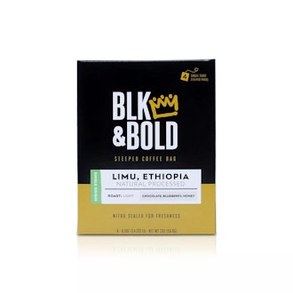 BLK & Bold Limu Ethiopia Natural Processed, Light Roast Steeped - 0.5oz/4ct