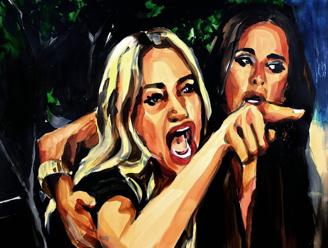 'Taylor Armstrong Pointing at Dee Dee' from Laura Collins' Real Housewives series.