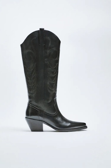 Zara's leather cowboy boots. 