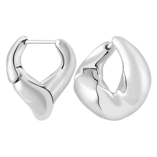 Molten Hoops in Silver from Astrid & Miyu.