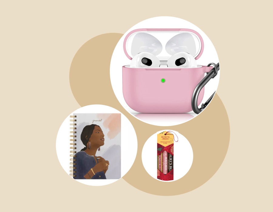cheap secret santa gifts under $10 include notebooks, lip balm, and AirPods cases.