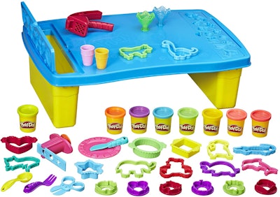 play doh play n' store kids table is a great gift for a 2-year-old
