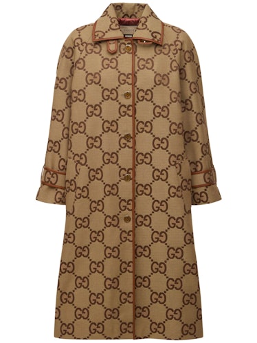 Gucci Jumbo GG canvas coat.