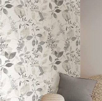 NuWallpaper Grey Breezy Peel & Stick Wallpaper
