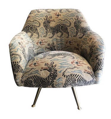 Dayle Swivel Chair in Tiger Camel