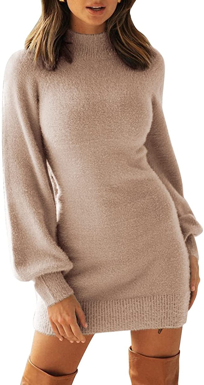 EXLURA Mini Sweater Dress
