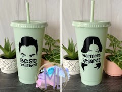 This reusable cold cup is a great option for 'Schitt's Creek' merchandise on Etsy.