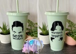 This reusable cold cup is a great option for 'Schitt's Creek' merchandise on Etsy.