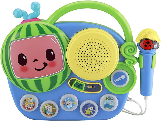 ekids cocomelon toy singalong boombox with microphone