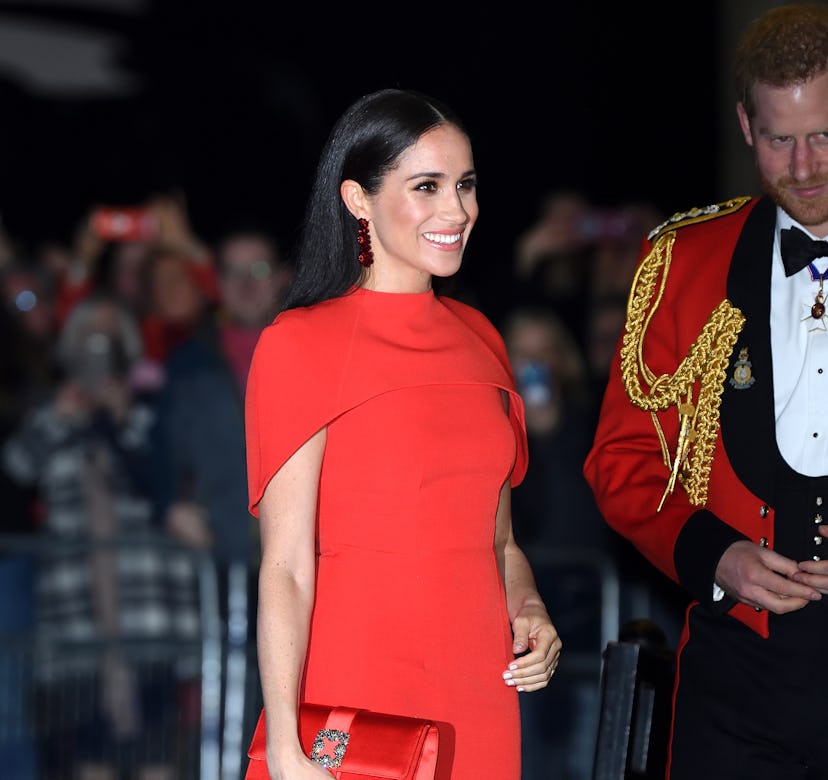 Meghan Markle arrives to the Royal Albert Hall on March 7, 2020.