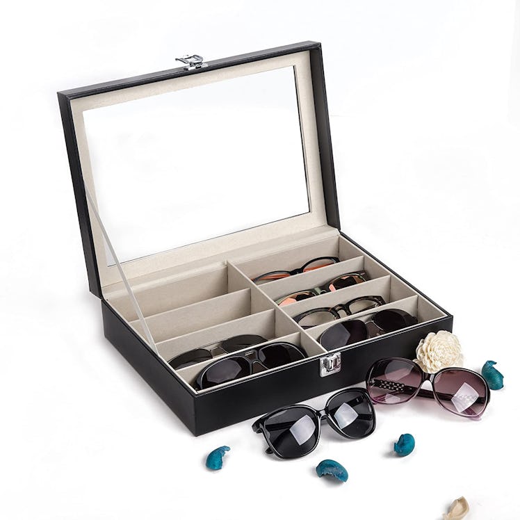 CO-Z Leather Eyeglass & Sunglass Organizer