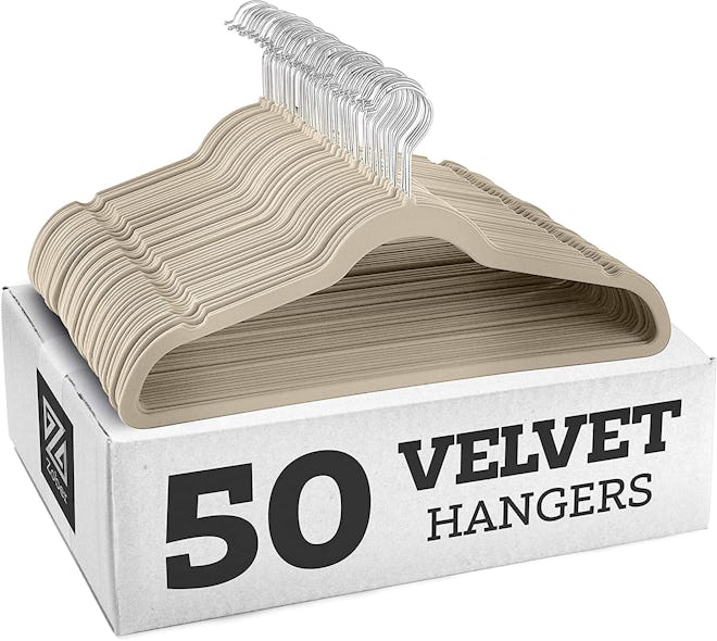 Zober Non-Slip Velvet Hangers (50-Pack)