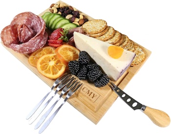 CMY Collections Bamboo Cheese Board and Knife Set