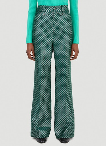 GG Lurex Pants in Green