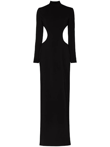 Mônot's black cut-out backless gown. 