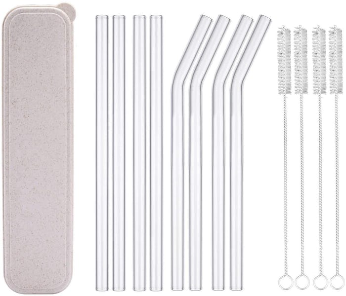 Reusable Skinny Glass Drinking Straws