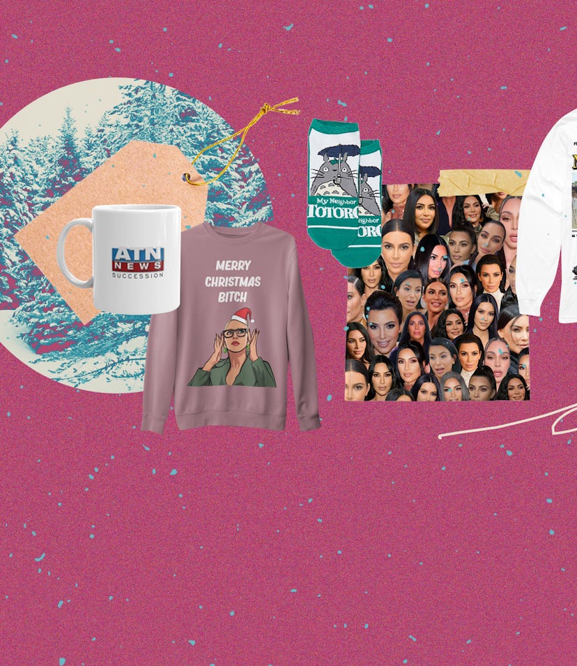 Sweatshirts, novelty mugs, and more ideas for pop culture-themed gifts.
