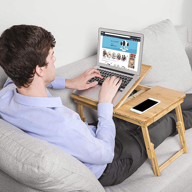 SONGMICS Adjustable Laptop Tray Table