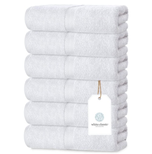 White Classic Luxury White Hand Towels 