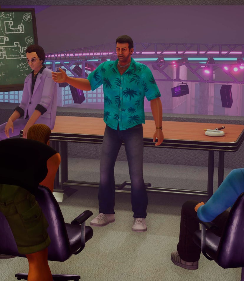 Screenshot of Grand Theft Auto, neon lights