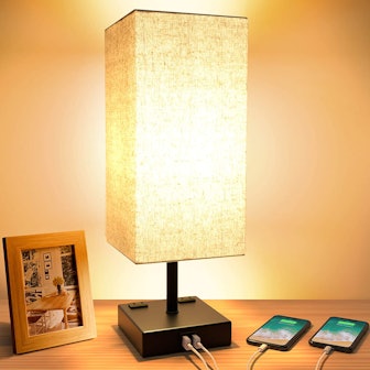 SHINE HAI Dimmable Touch Lamp With USB Ports