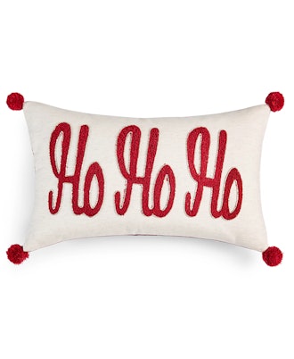 HO HO HO Decorative Pillow, 12" x 20", Created for Macy's