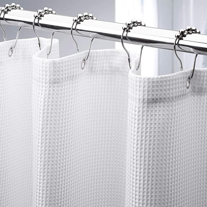 AmazerBath Waffle Shower Curtain