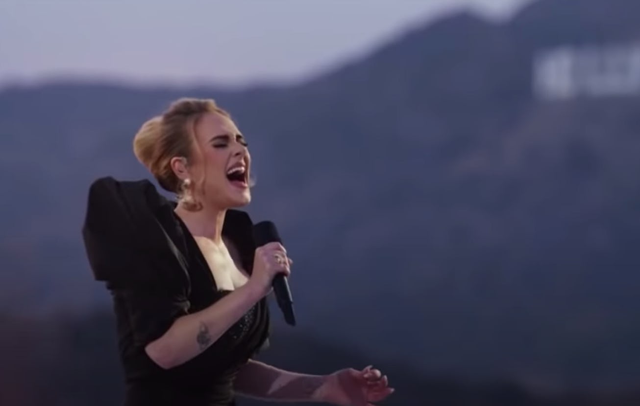 Adele performing her 'One Night Only' concert special