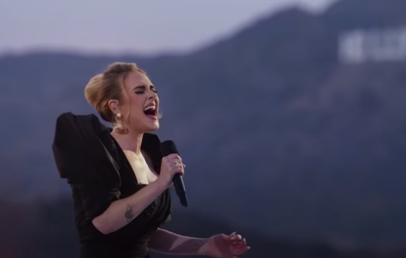 Adele performing her 'One Night Only' concert special