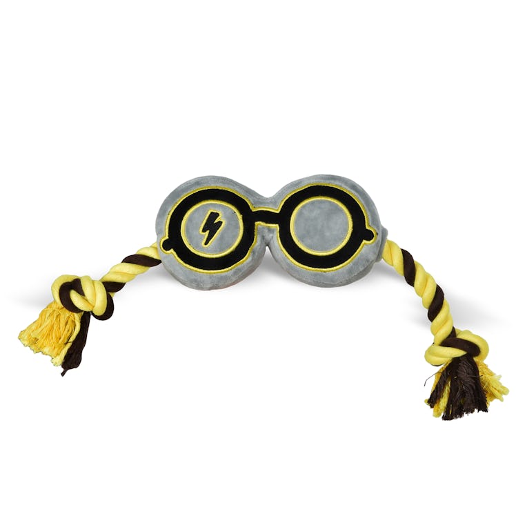 Harry Potter Wizarding World HP Glasses Rope Tug Dog Toy - Squeaker