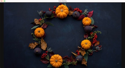 This Thanksgiving Zoom background proves that wreaths aren't just for winter.
