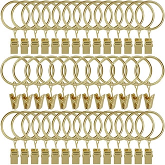 AMZSEVEN Curtain Rings with Clips (40-Piece)