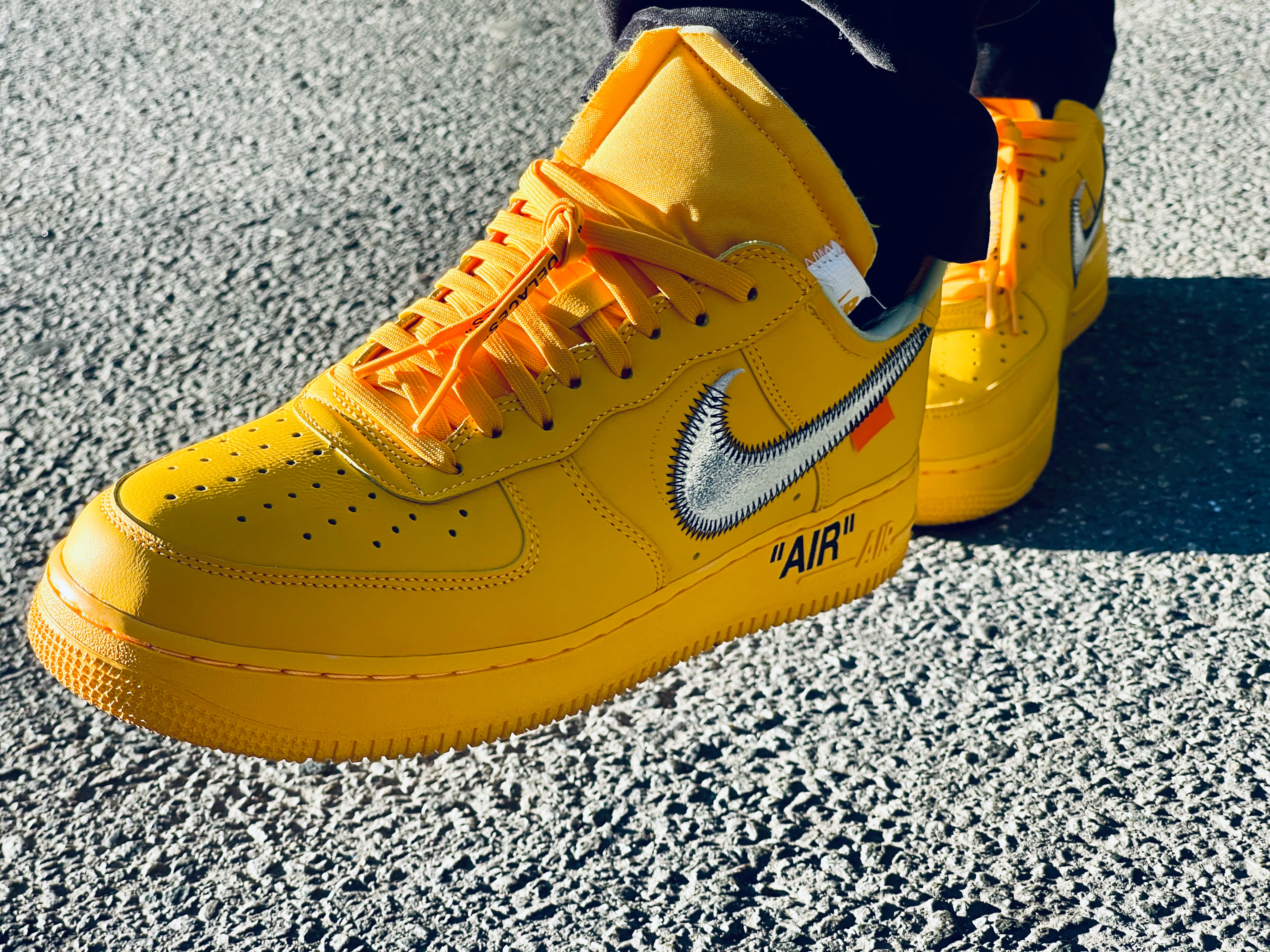 air force off white amarelo