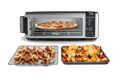 The Ninja Foodi Digital Air Fry Oven in Black and Silver, Convection Oven, Toaster, Air Fryer, Flip-...