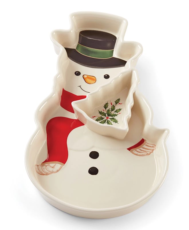 Holiday Entertaining Snowman Chip & Dip