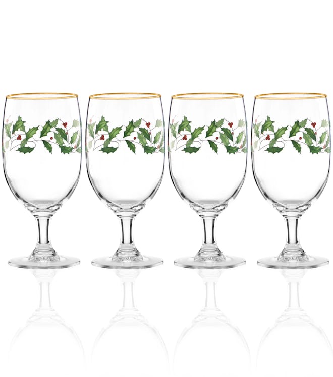 Holiday 4-Piece Iced Beverage Glass Set